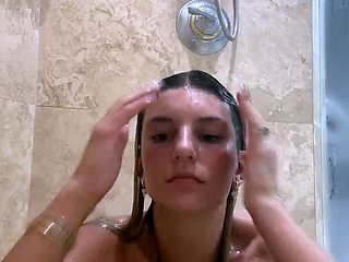 Petite small tit babe with perfect pussy masturbates