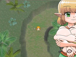 Curvy anime babe with big boobs in a wild adventure