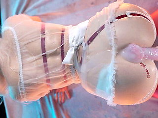 Amateur Creamy Spot Rough Dildo Filling Makes Her Scream - Tight Pussy Cum Flood