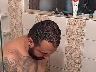 Pleasure Bath: Nicoly Mattos Took Lots of Cum on Her Little Ass Under the Shower!