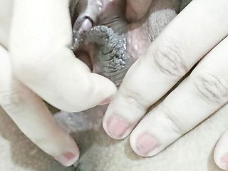 Pussy and peehole fingering