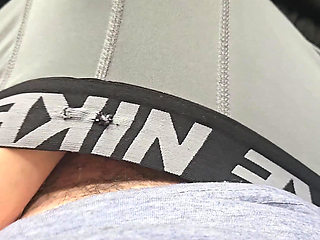 I cum inside a condom then in my Nike compression boxers