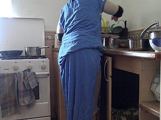 Anal intercourse with a Turkish cleaning lady in Germany. KITCHEN ANAL SEX