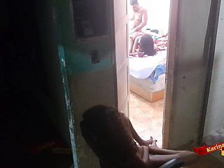 I Caught My Stepsister and Stepfather Having Sex and Stood at the Door of the Room Touching Myself.