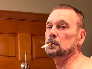 Buddy Gives a Blowjob While Stepdaddy Smokes