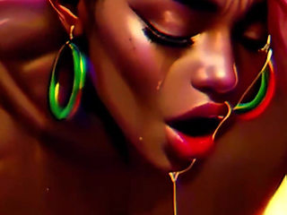 Big Boobs and Ass Ebony Goddesses - White Cock Worship Dark Asmr & Extreme Contrast (4k Ai Animated Porn)