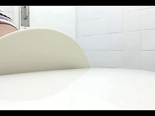 Chubby in the Bathroom of Little Caesar's Pizzeria in Veracruz