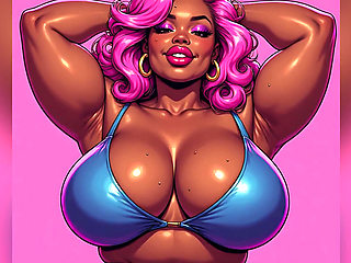 Chubby Black Women Art