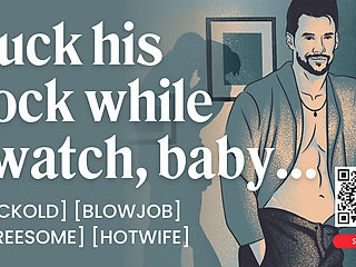 ASMR Audio Porn: Cuckold Husband Watches His Wife Get Fucked - Hotwife & Blowjob - Erotic Audio Story Roleplay for Women