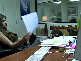Madelyn Marie as Slutty Secretary Takes Bosss Creampie