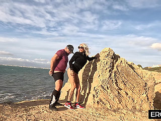 Tattooed Blonde MILF Enjoys Wild Outdoor Sex by the Beach