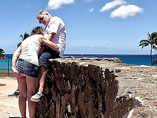 I Just Met This Visitor to Hawaii -- and Here We Are, Outdoors, Playing