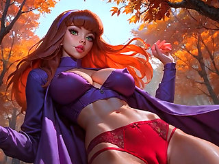 Daphne Blake Sexy Dance In Red Panties For Adult Boys. Bouncing Boobs AI