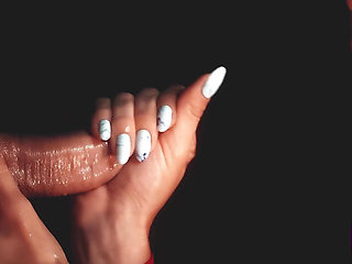 Handjob with Masturbator From Blonde Girl with Perfect Hands