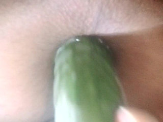 Indian boy fucked by cucumber