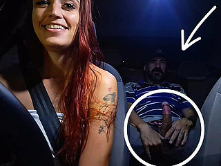 Redhead Teen Fanny Squirting in Risky Car Handjob - Public Outdoor Masturbating