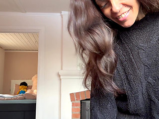 Hot milf with amazing natural tits ride and takes the cum in her mouth after a rimjob