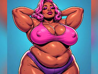 Chubby Black Ebony Lesbians Art