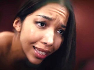 Big Cock Bondage Triggers Cumflation on Little Puck and Lia Lin