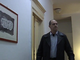 Young but experienced girl in sexy lingerie gets fucked by mature man