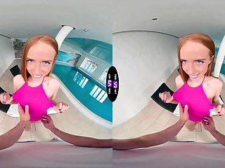 Chesty babe teases and nails fortunate guy by the pool - tmwvrnet