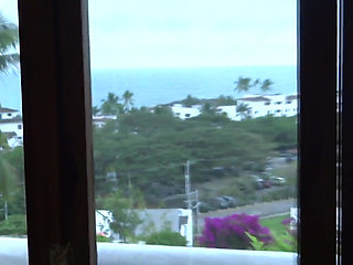 Beach mature shows off for 18 year old stepson to jerk off