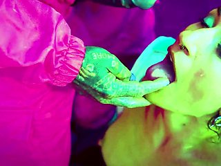 SQUIRT games: DEEPTHROATH on a HUGE tentacle then  black