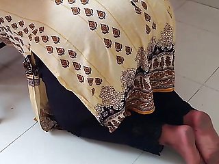 Indian desi big ass sexy stepmom gets stuck under table while cleaning Room then stepson fucks her in the ass and cums