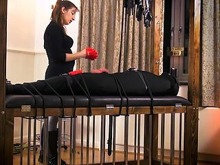 MILF mean femdom handjob compilation