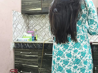 Indian Step Mom Gets Pussy and Ass Pounded by Step Son in Kitchen