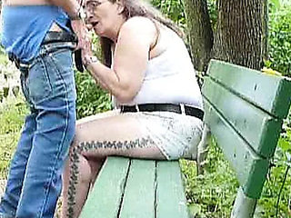 Park Bench Public Fuck! My Pimp Husband Fucks My Fat Loose Sloppy Cunt