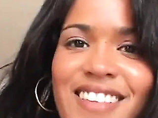 Cute young ebony with a beautiful ass gets hard anal fuck outdoors
