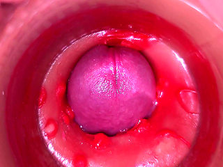 Camera in Vagina, Cervix POV, Creampie