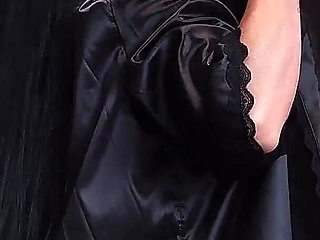 Silk Robe Tease: Just Enough to Make You Want More