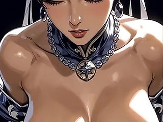 Chun Li Topless with Jewelry Sexy Pose (ai Animation)