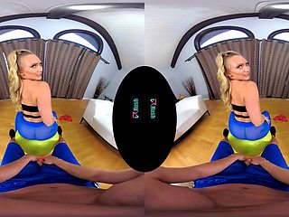 VR Aj Applegate Fitness: Big Ass, Blowjob  Blonde Porn