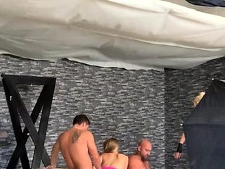 Secretary group sex hardcore fucking blond girl facia