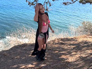Artemisia Love Outdoor Showing Her Perfect Body and Smoking for You Guys