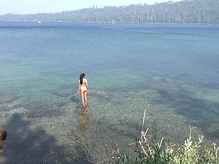 Candid Beach Voyeur (clear Water Bikini Babe)