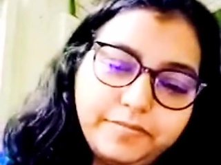 A fat horny indian girl watching dick masturbation and cumshot on webcam