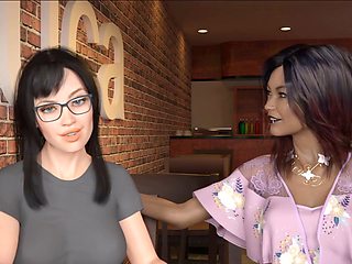 Steamy adult visual novel featuring a hot brunette with big boobs