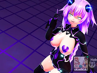 mmd r18 Purple Heart ILLELLA Hyperdimension Neptunia sexy dance ahegao ntr fuck hard dildo sex ahegao milf