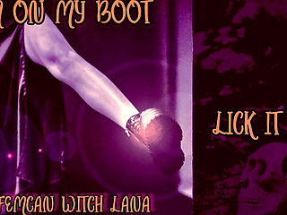 AUDIO ONLY - Cum on my boot lick it off
