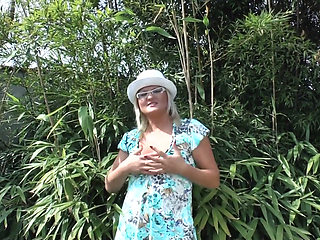 Naughty Mature Marisca Gets Horny and Stars Touching Herself Outside!