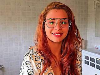 Homemade Amateur Sex: Redhead Co-worker Fuck in Wife's Bed - Blowjob, Doggystyle & Cum in Mouth