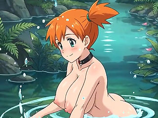 Slutty Big Breast Misty in the Wild with Her Tight Bald Pussy Out