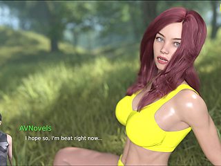 Hot blonde with big tits gives you an adult visual novel gameplay walkthrough