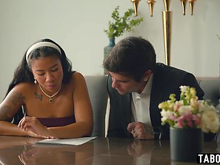 Hot bride Gizelle Blanco fucked by the groom in front of the witnesses