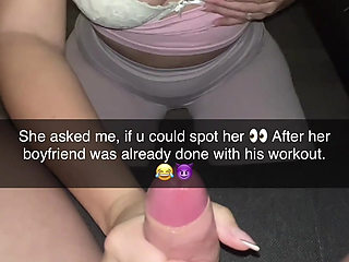 Snapchat story: An 18-year-old girl in a relationship went to the gym to work out, and it ended with a blowjob.