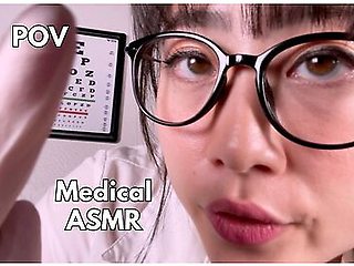 Eye Exam From Asian Doctor Tricks You -asmr Handjob- Kimmy Kalani